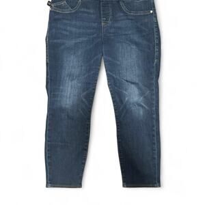 Rock & Republic Cropped Jeans Women Size 12 Blue Denim Stretch Mid Rise Capri